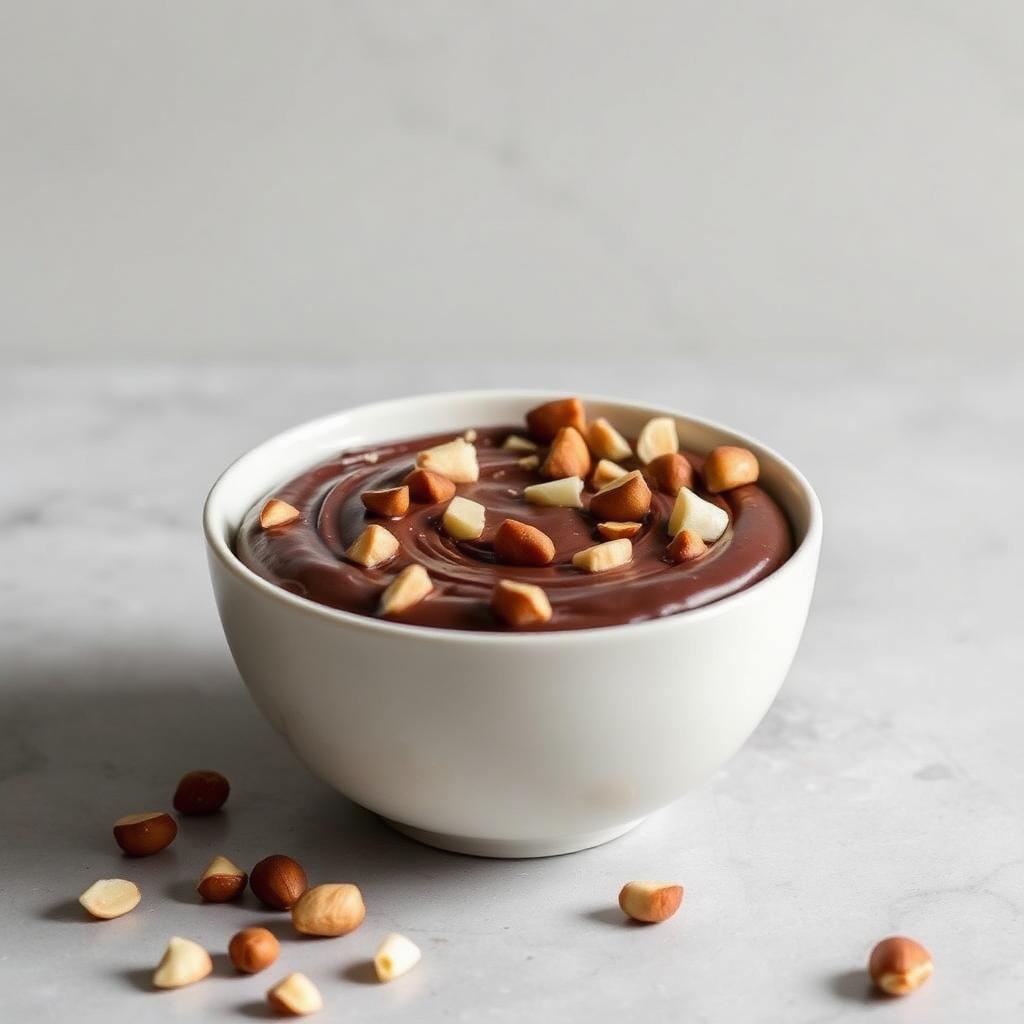 Crema di Yogurt al Cioccolato e Granella di Nocciole