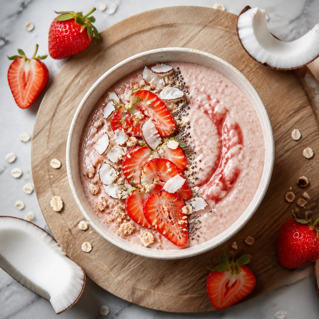 Crema d'Avena Estiva Cocco e Fragola