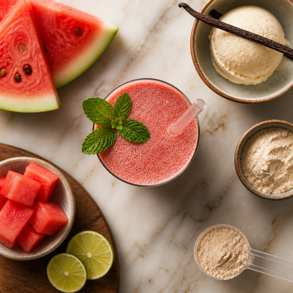 Recovery Drink Anguria e Uplift con Vanilla Shake