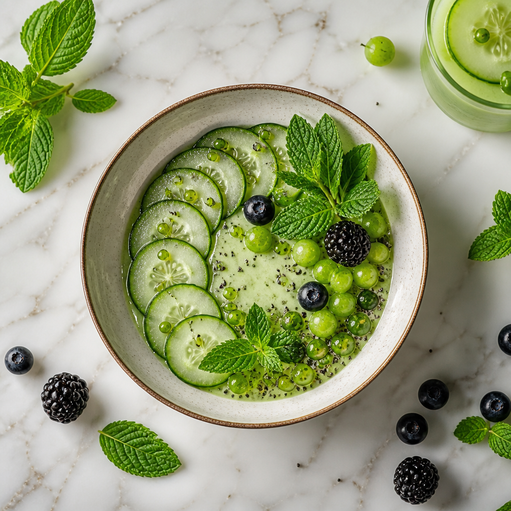 Elisir di Tè Verde, Cetriolo e Mint Berry