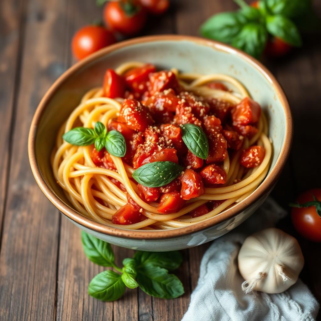 Spaghetti alla Chitarra Integrali Freddi alla Crudaiola e Vegetable Blend