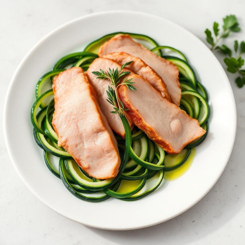 Straccetti di Tacchino con Zucchine al Frutta e Verdura